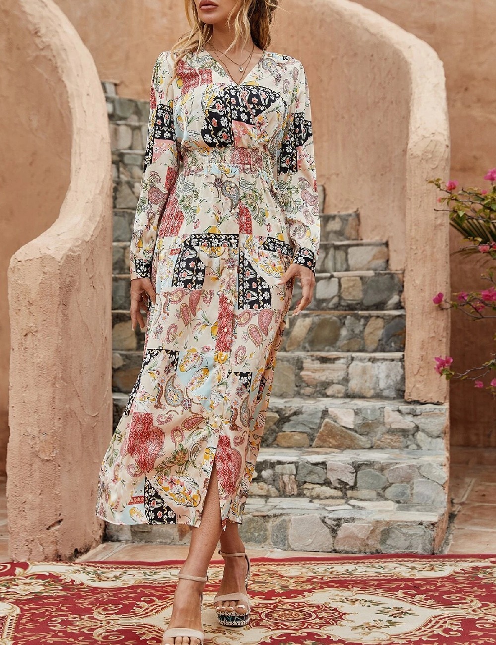 Rochie medie Anany, mix culori - 1 | YEO