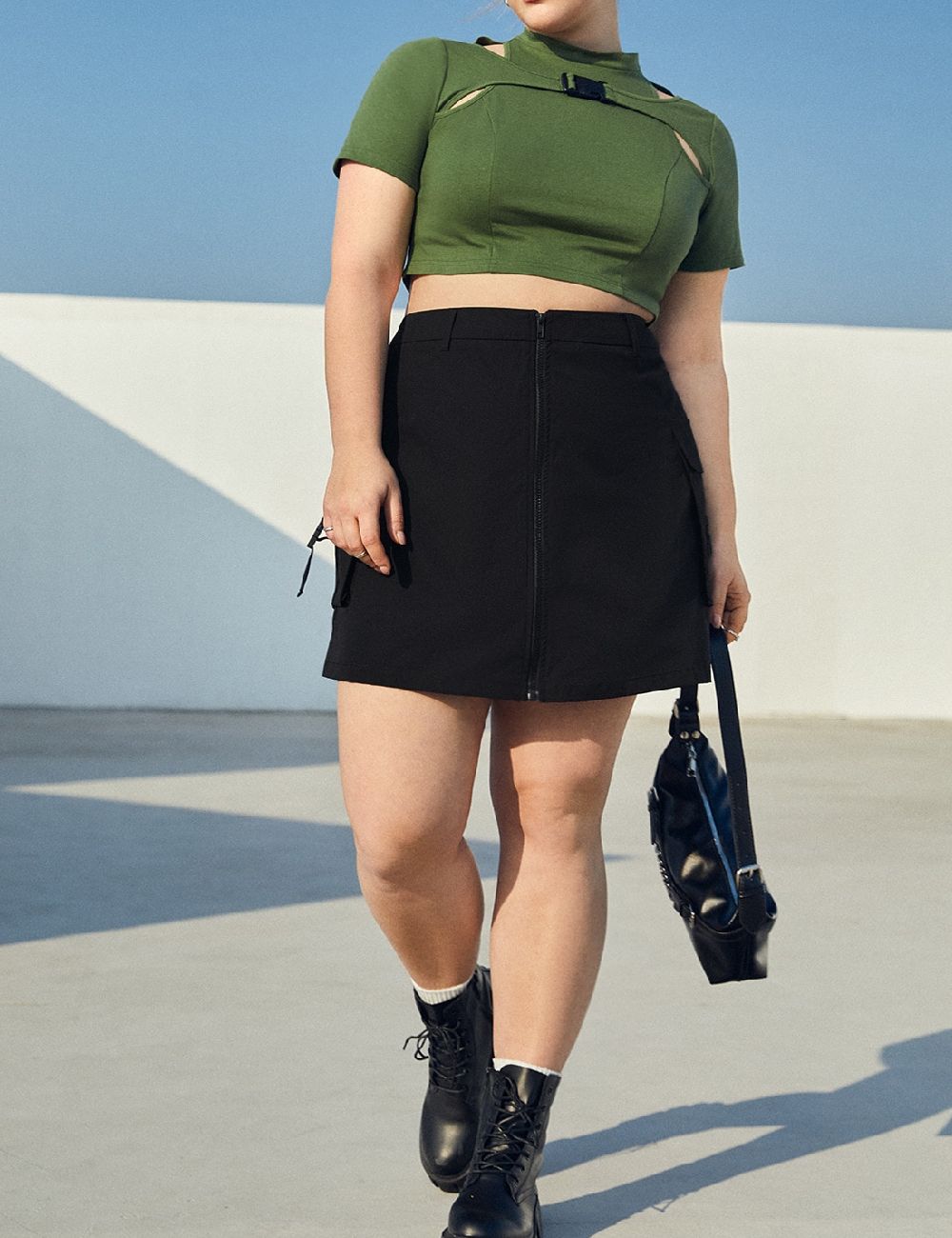 Top SHEIN CURVE, verde