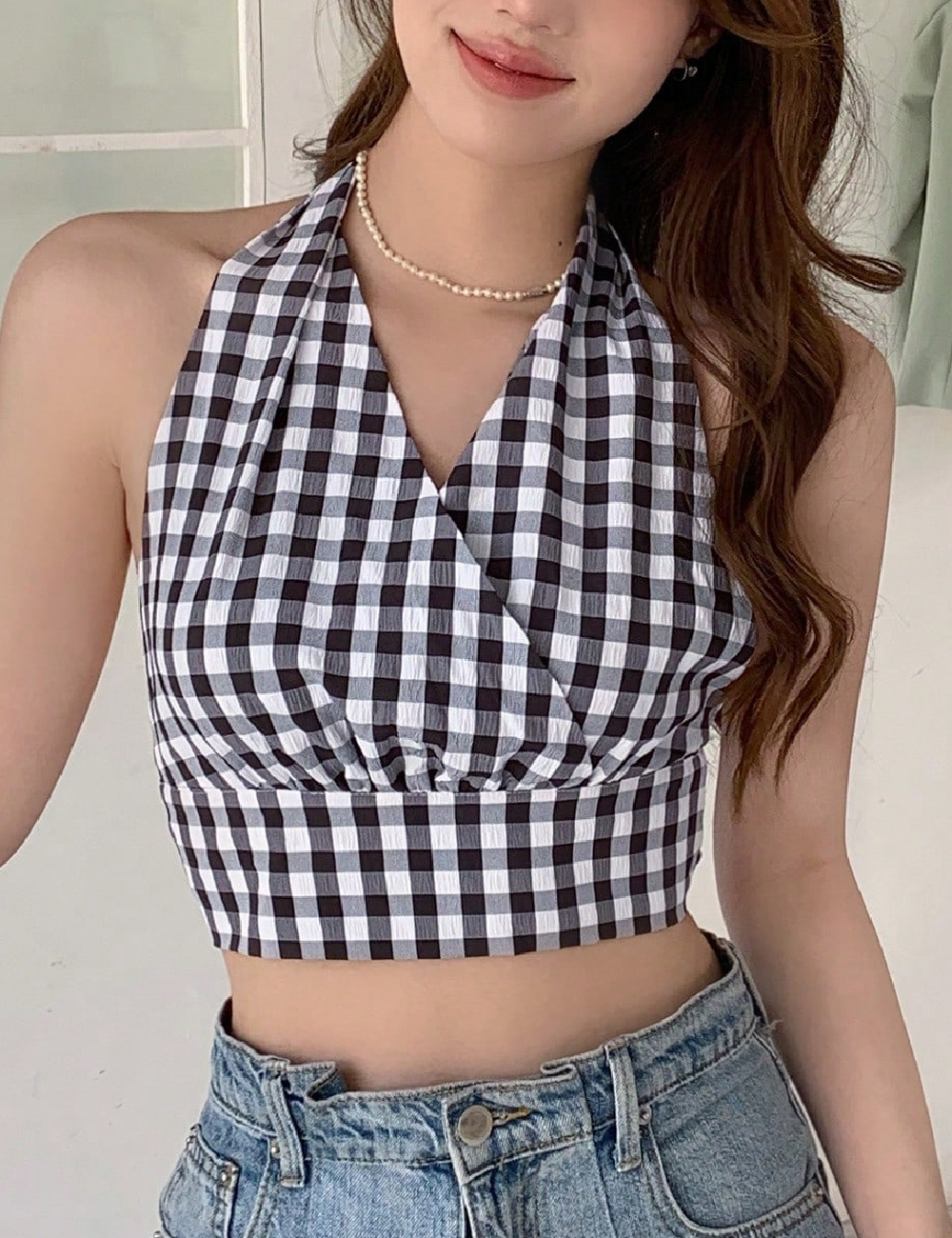 Top dazy, alb/negru