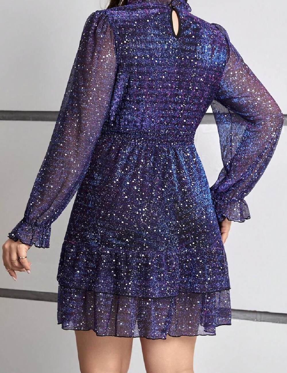 Rochie scurta SHEIN CURVE, bleumarin - 1 | YEO