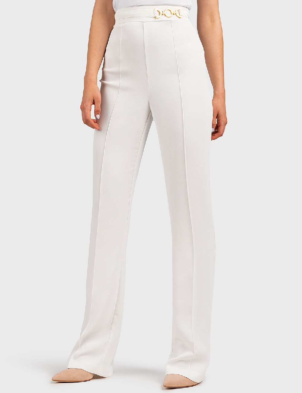 Pantaloni Marciano Guess, alb