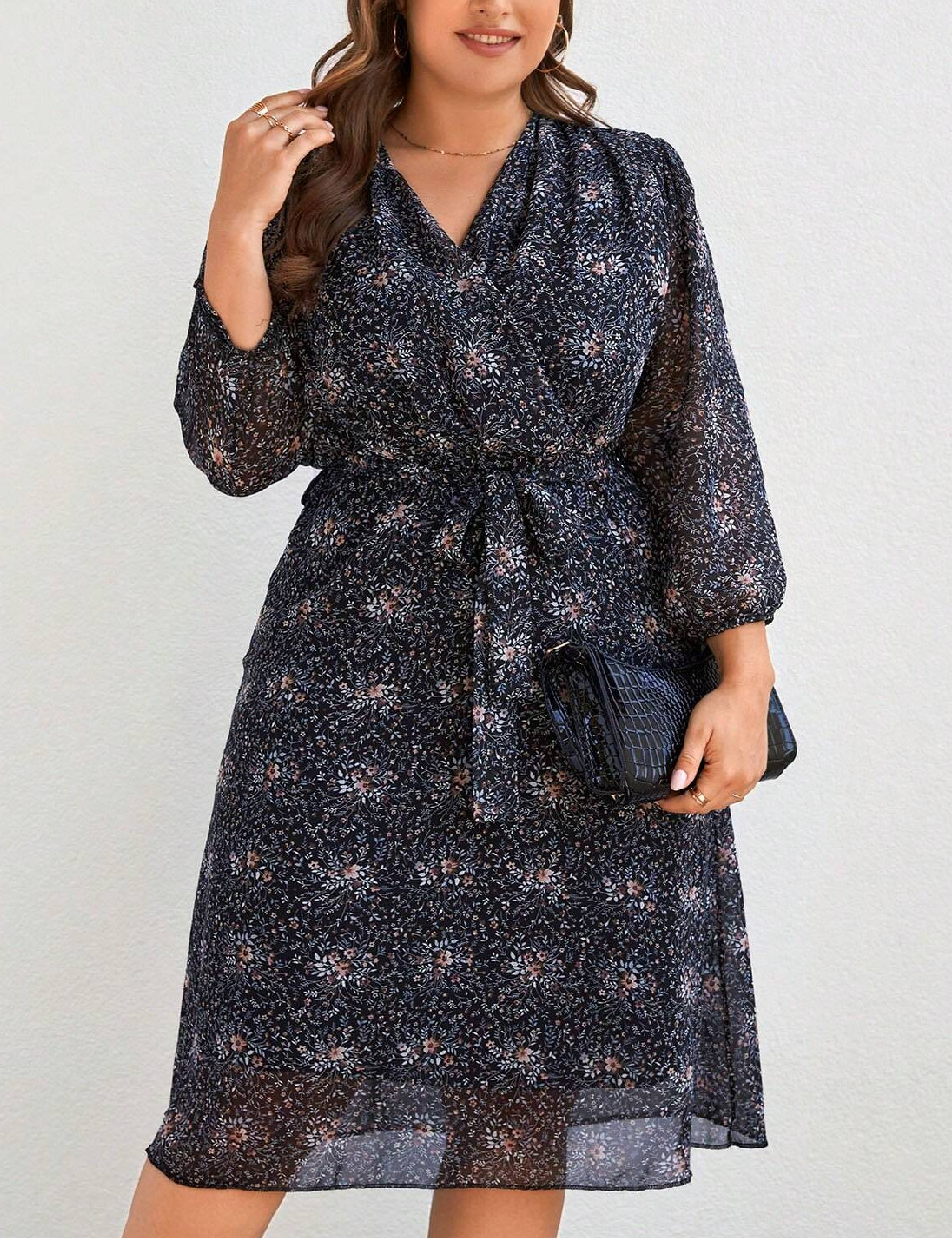Rochie medie SHEIN CURVE, negru