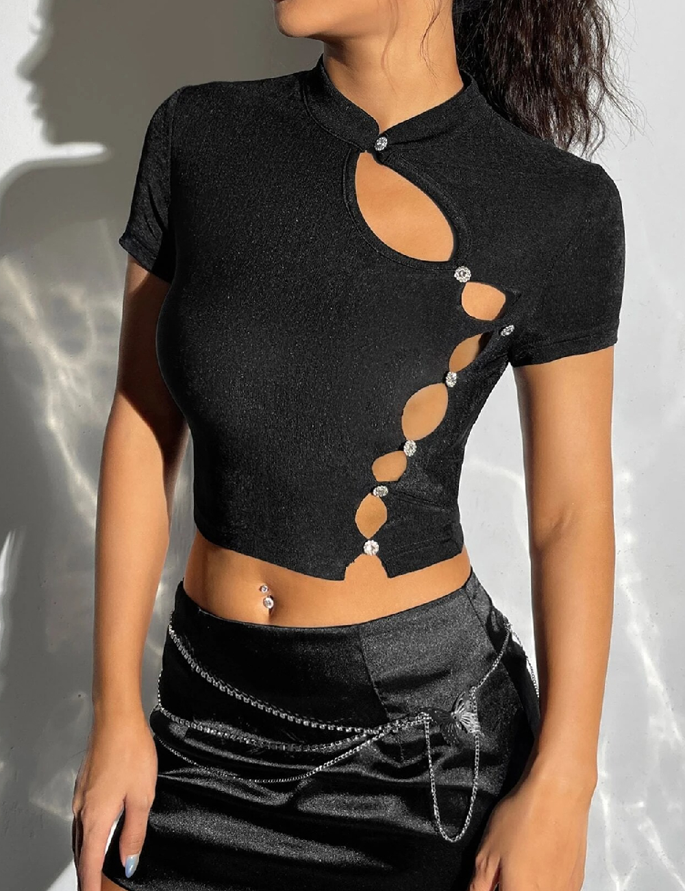 Top SHEIN, negru