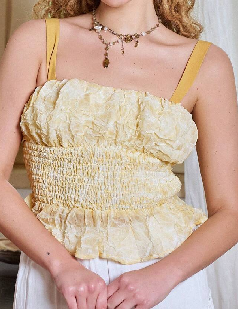 Top SHEIN, galben