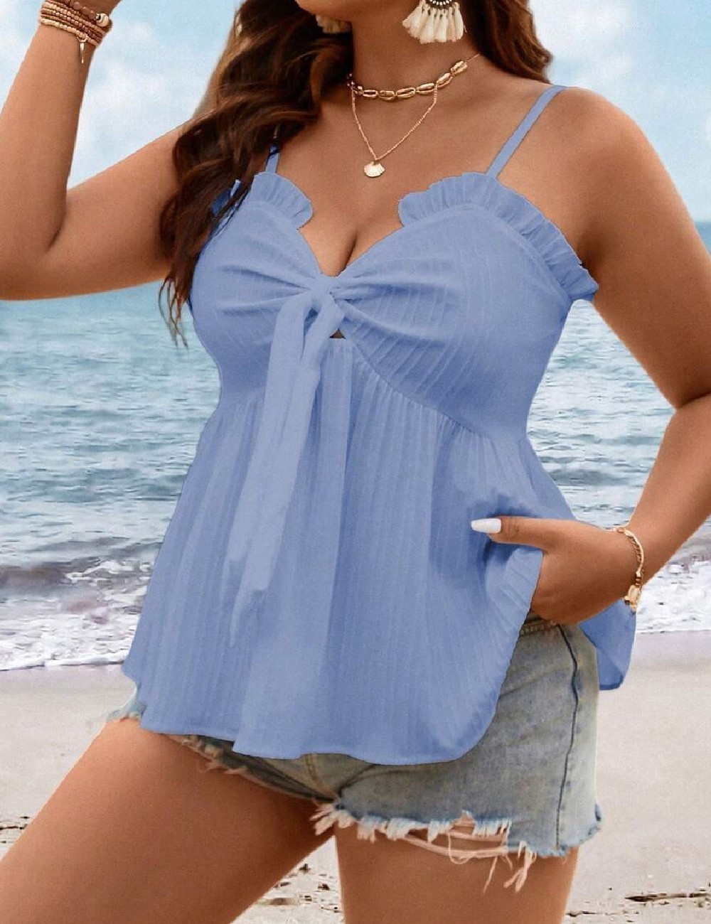 Maiou SHEIN CURVE, albastru - 1 | YEO