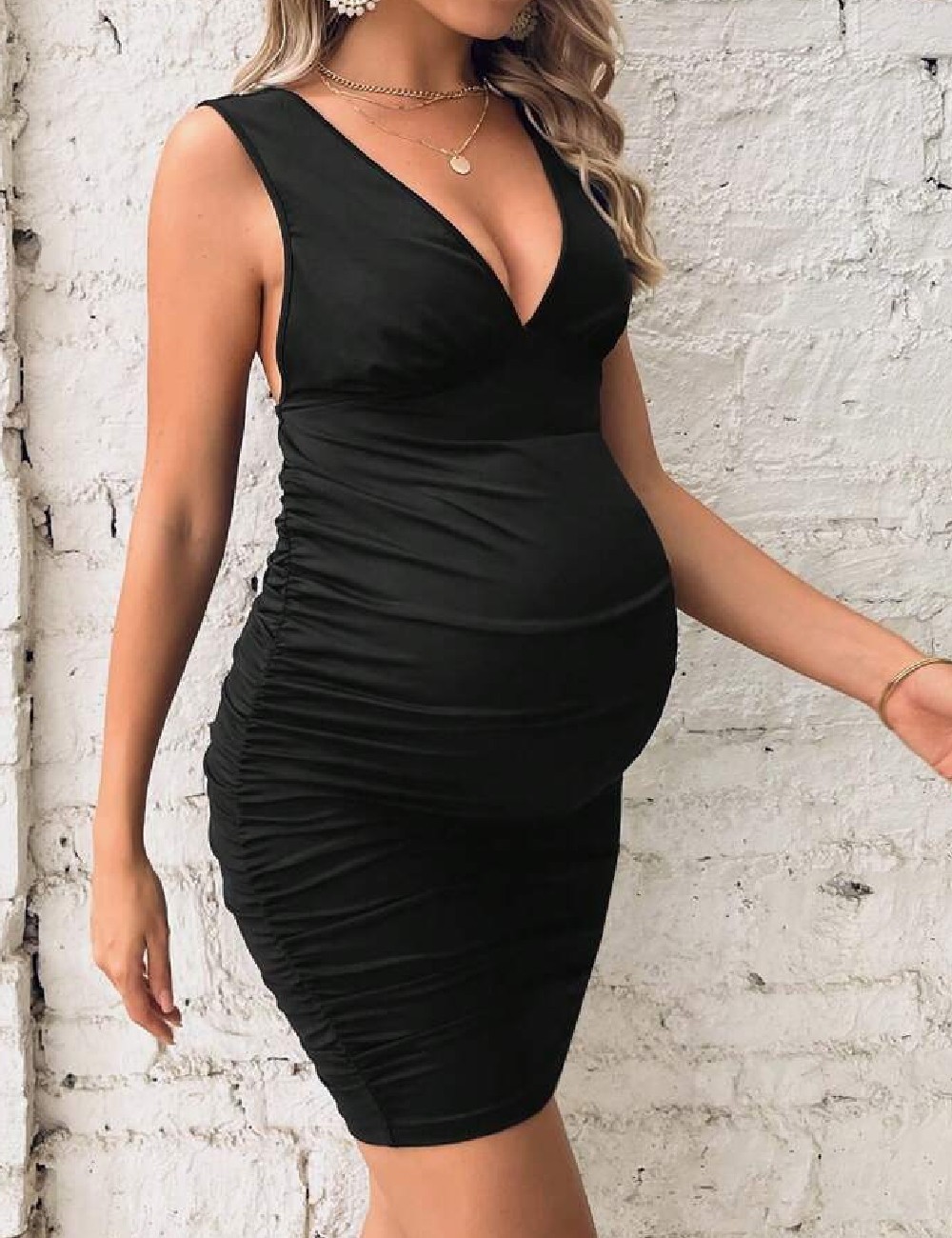 Rochie scurta SHEIN Maternity, negru - 1 | YEO