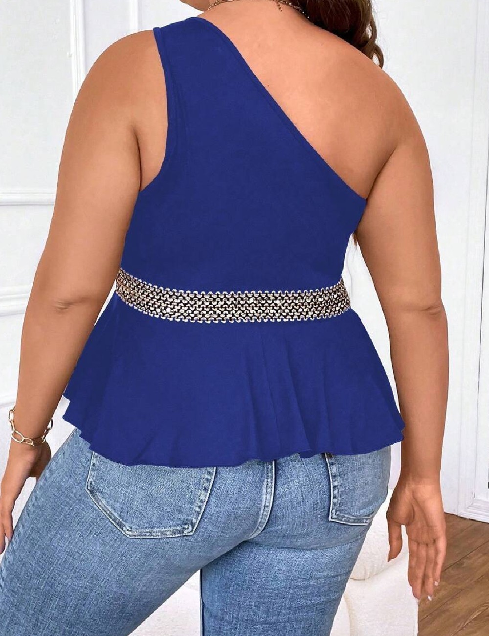 Bluza SHEIN CURVE, albastru - 1 | YEO