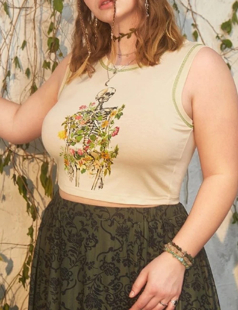 Top Romwe Plus Size, crem - 1 | YEO