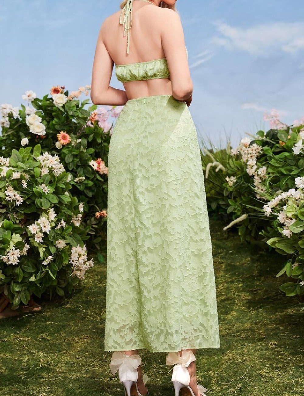 Rochie lunga SHEIN, verde - 1 | YEO