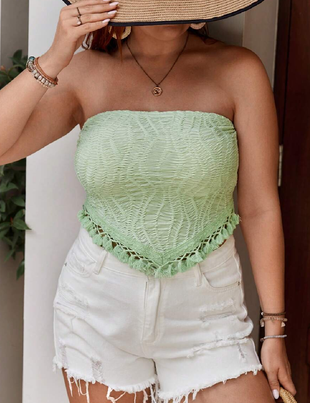 Top emery rose curve, verde