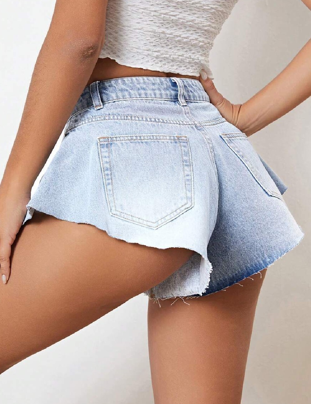 Pantaloni scurti SHEIN, albastru - 1 | YEO