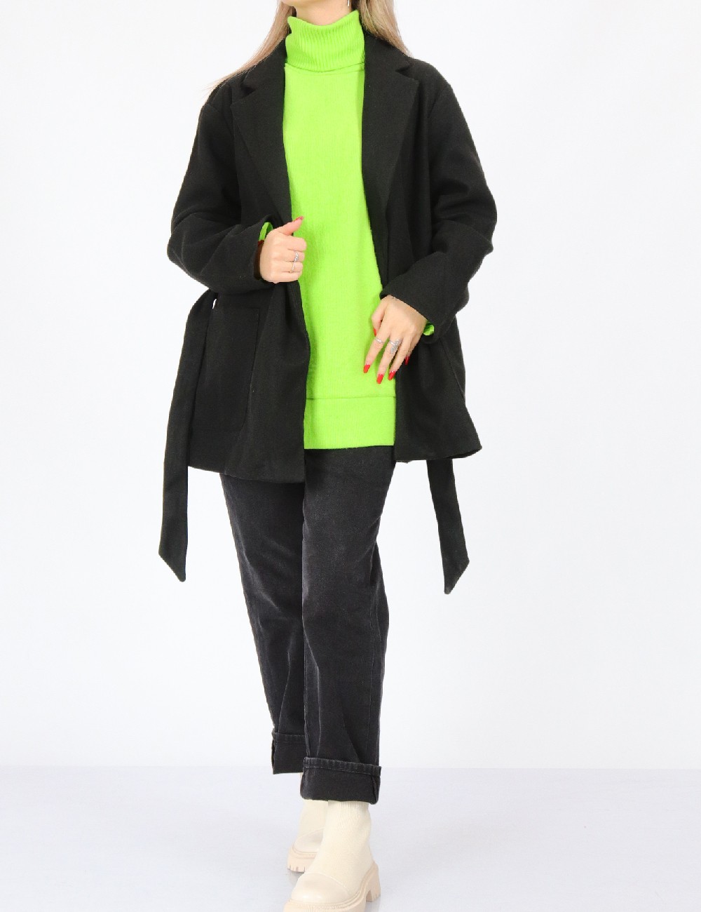Palton Zara, negru - 1 | YEO