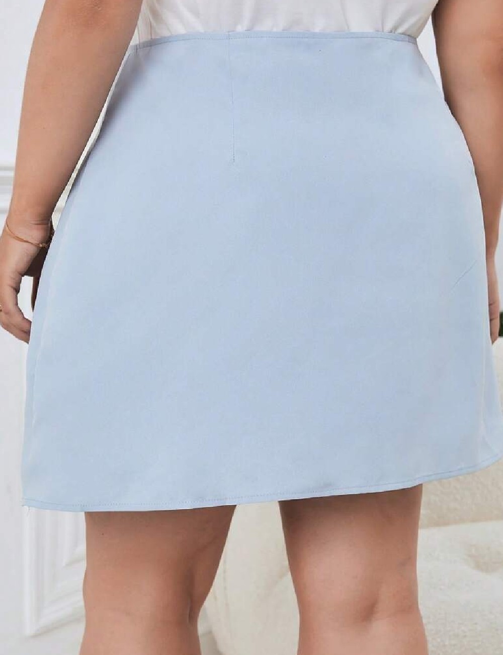 Fusta SHEIN CURVE, bleu - 1 | YEO