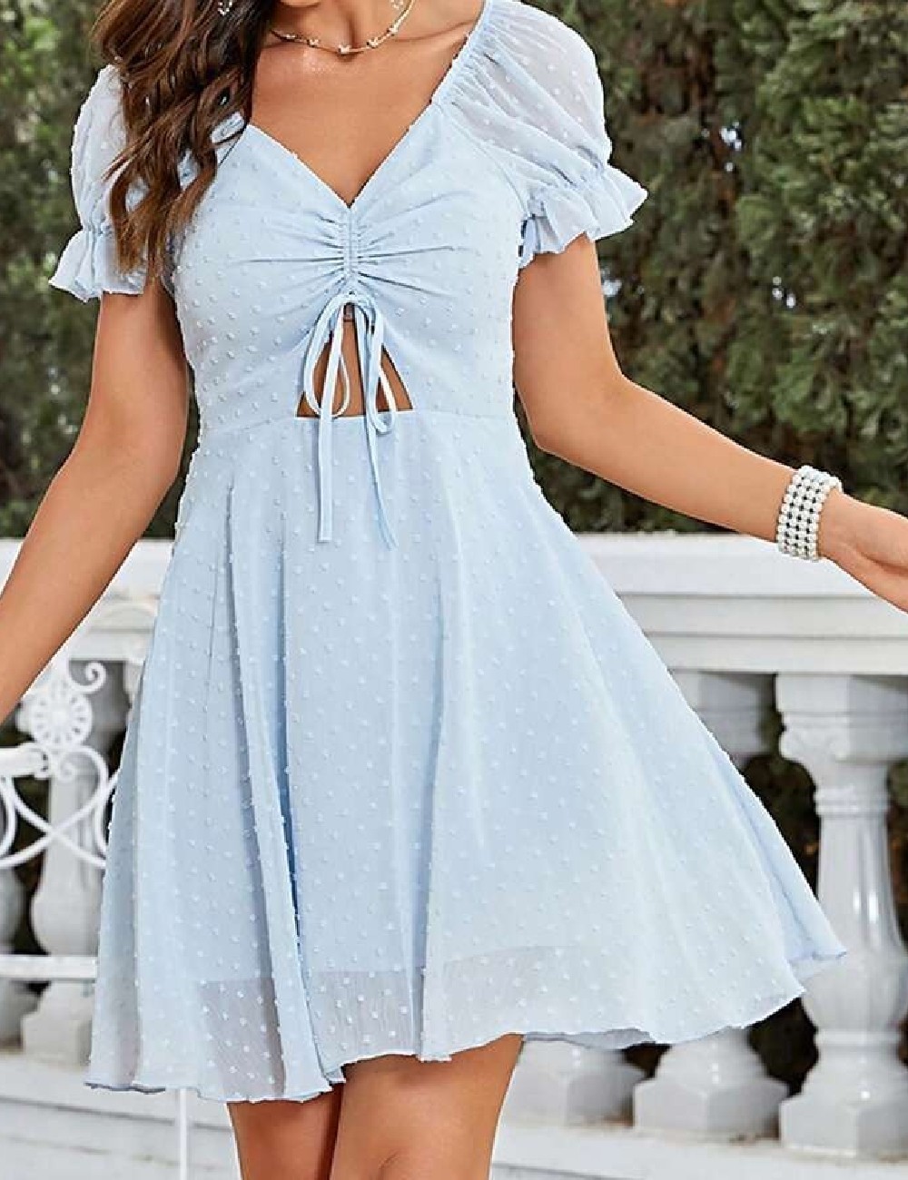 Rochie scurta SHEIN, bleu - 1 | YEO