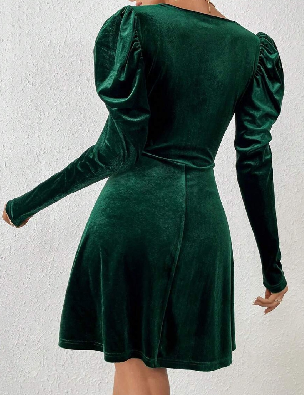 Rochie scurta SHEIN, verde - 1 | YEO