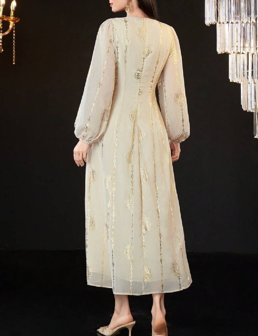 Rochie lunga SHEIN, crem - 1 | YEO