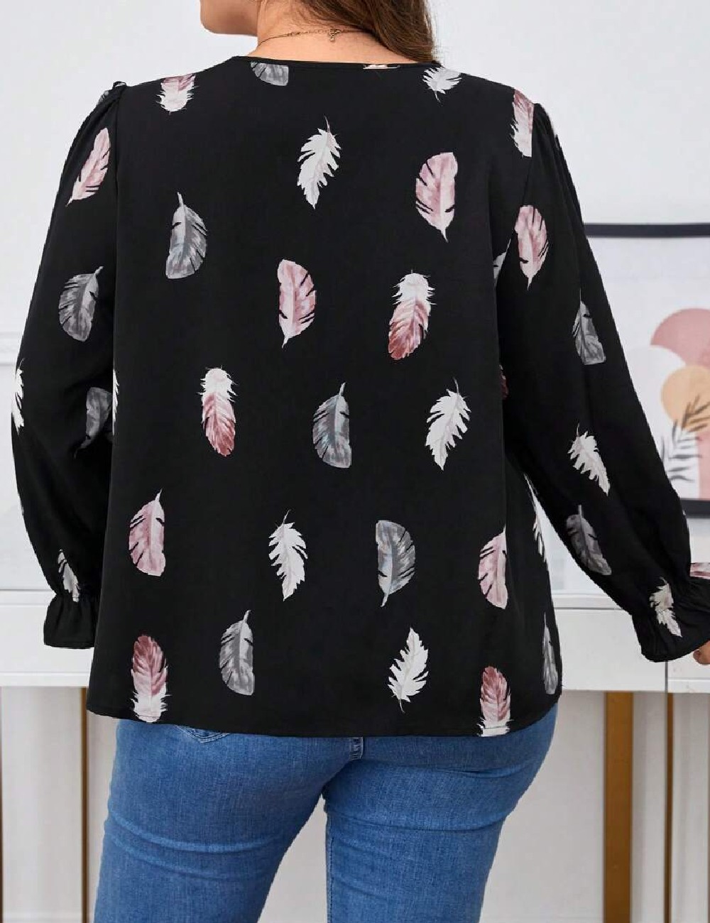 Bluza SHEIN CURVE, negru - 1 | YEO