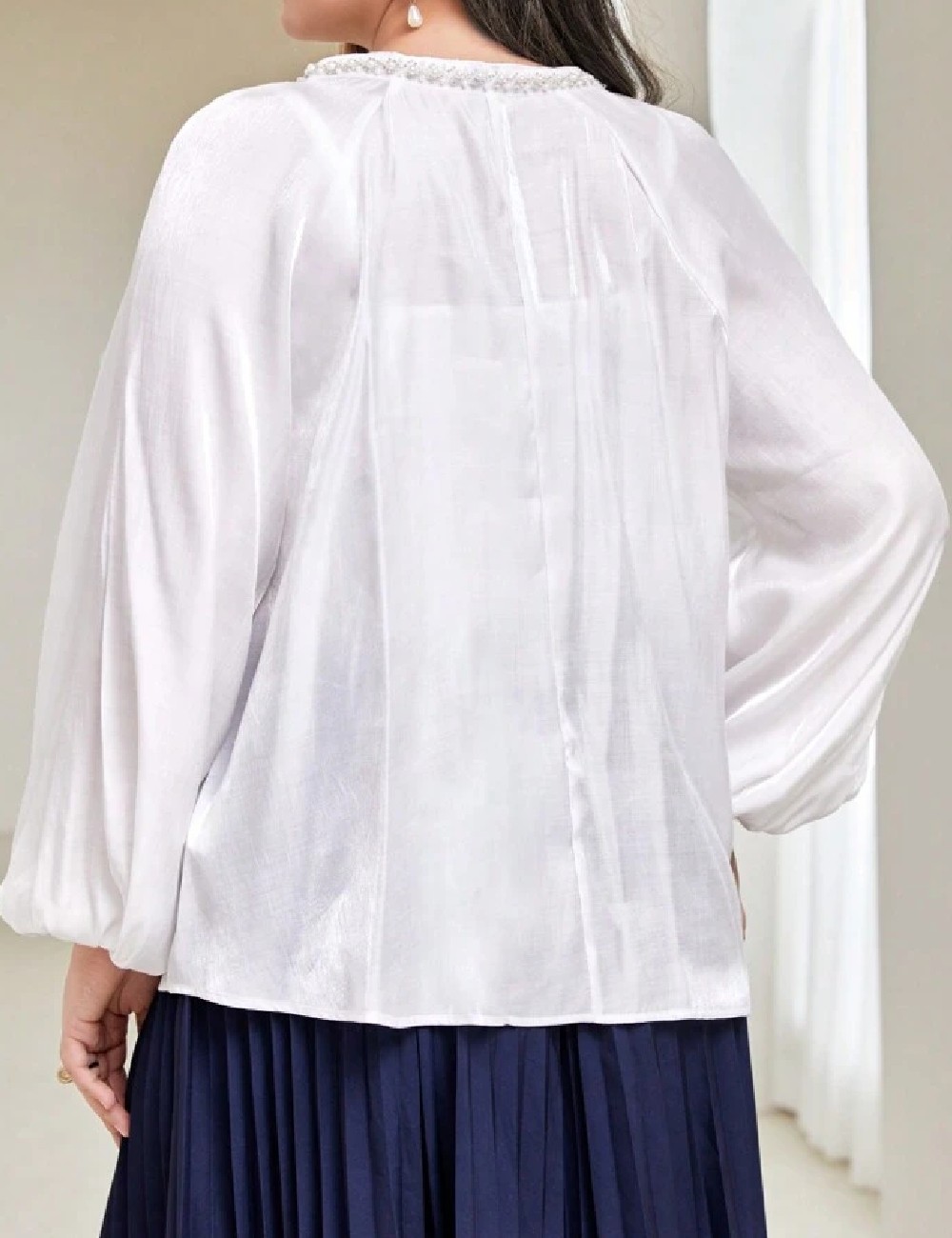 Bluza SHEIN CURVE, alb - 1 | YEO