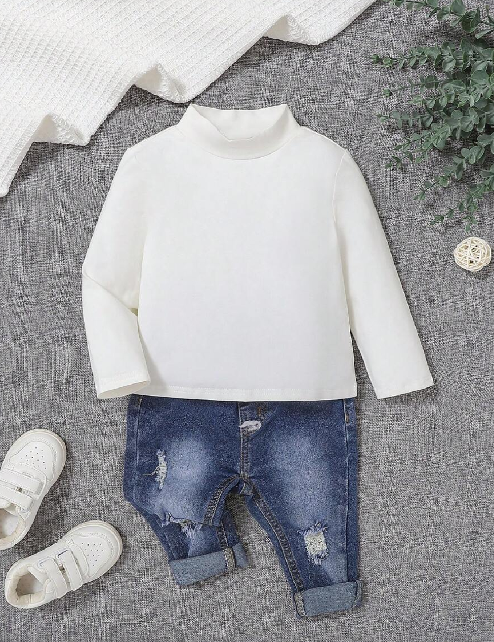 Bluza Shein Kids, alb
