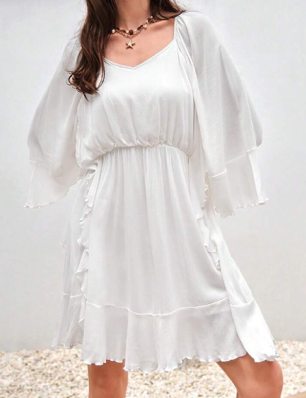 Rochie scurta SHEIN, alb - 1 | YEO