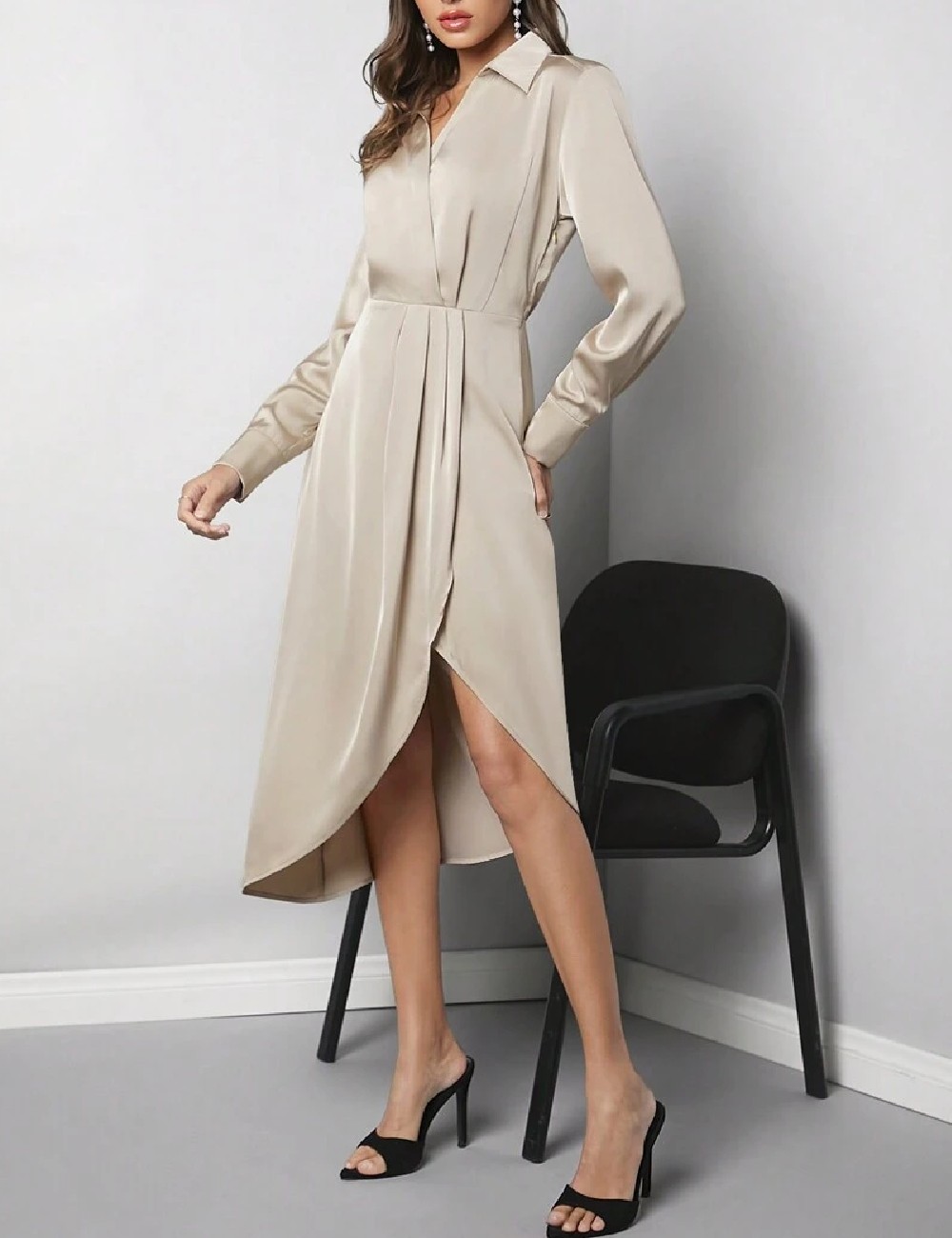 Rochie medie SHEIN, crem - 1 | YEO
