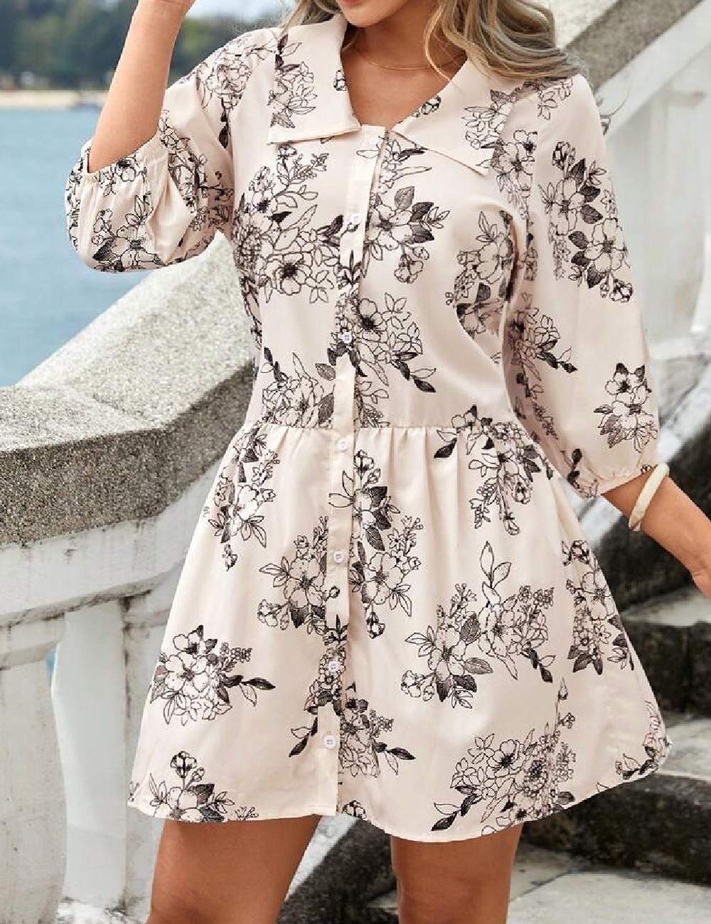 Rochie scurta SHEIN, alb - 1 | YEO
