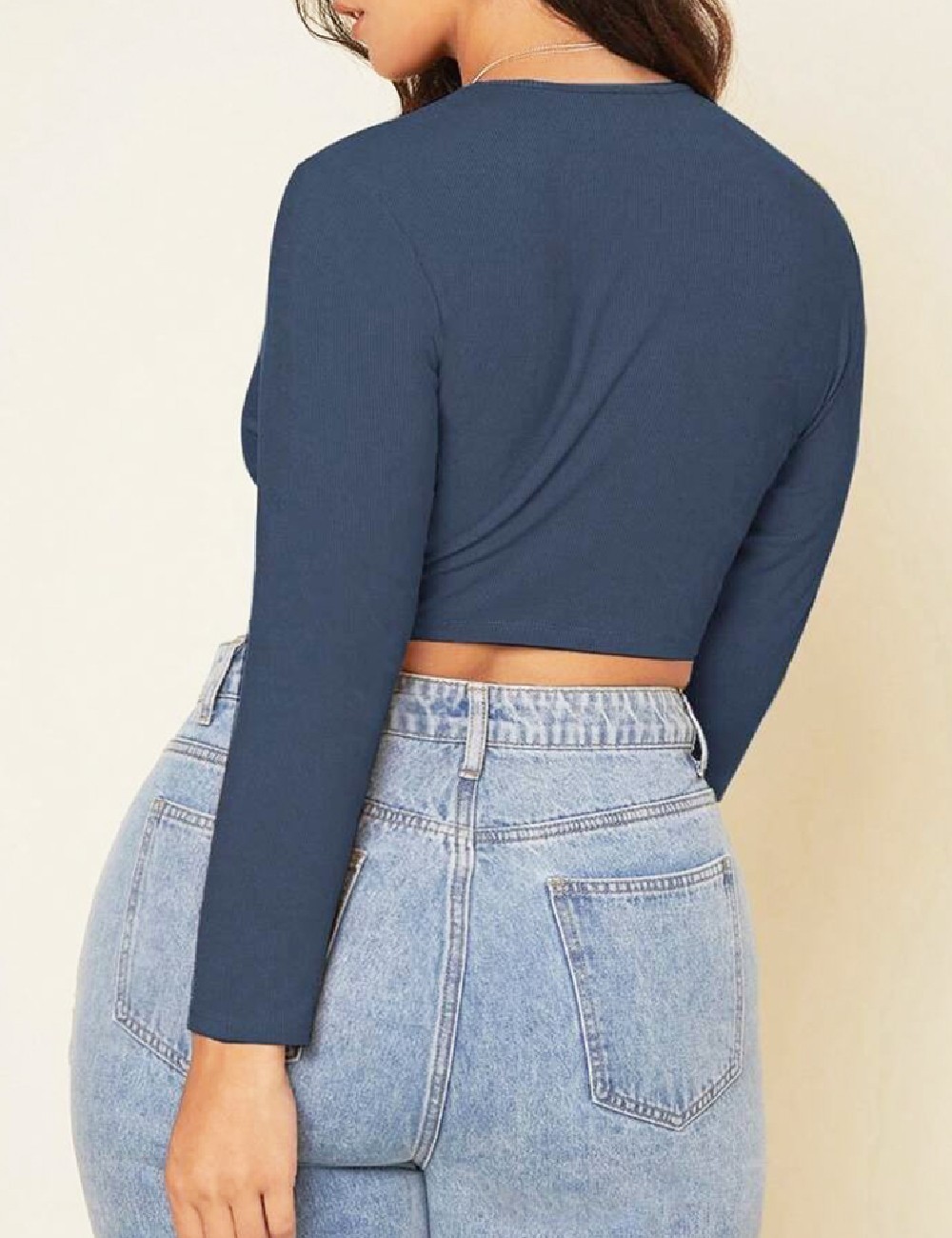Top SHEIN CURVE, bleumarin - 1 | YEO
