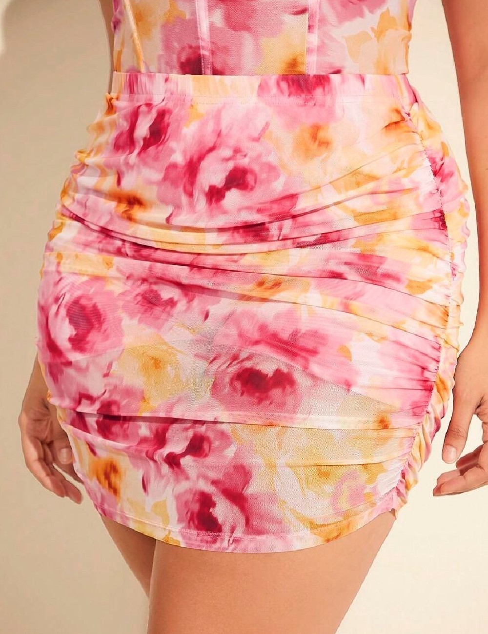 Fusta SHEIN CURVE, roz - 1 | YEO