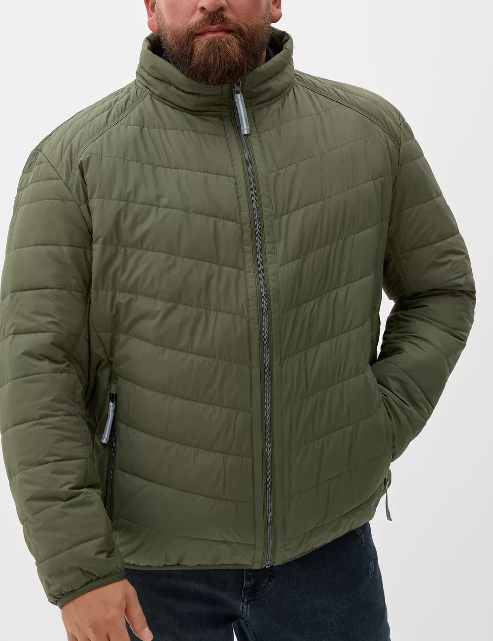 Geaca s.Oliver Plus Size Men, verde