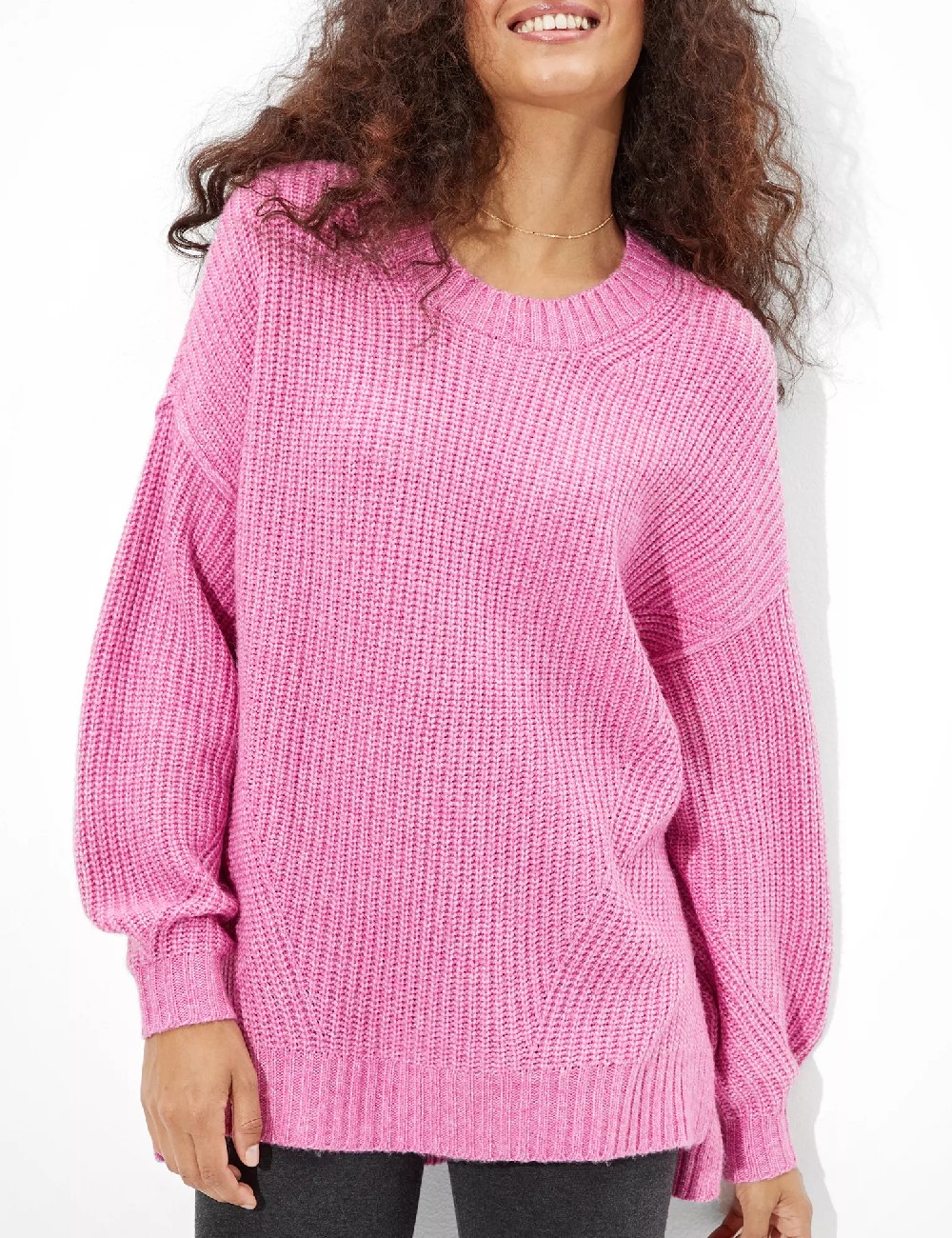 Pulover Oversize American Eagle, roz - 1 | YEO