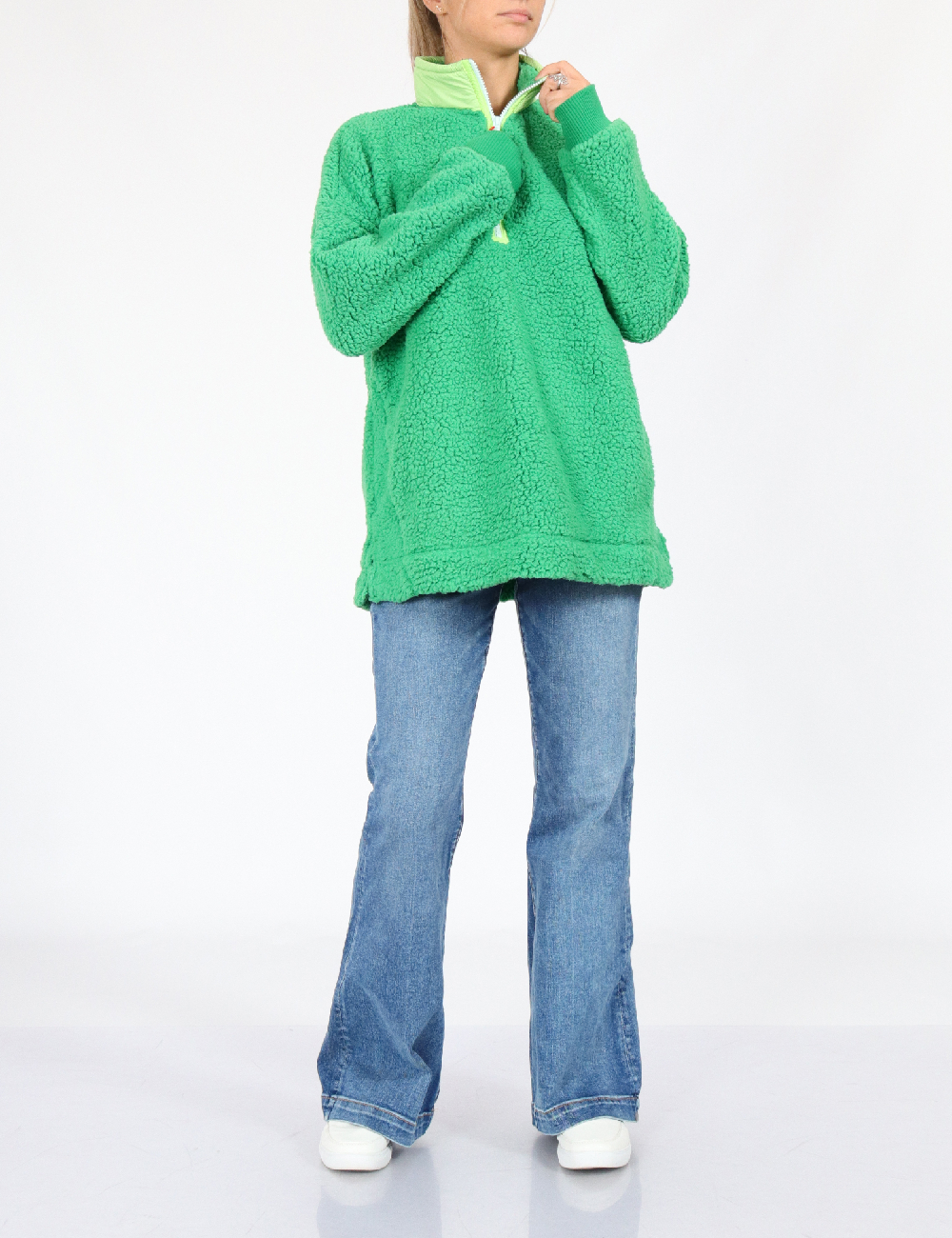 Pulover oversize aerie, verde