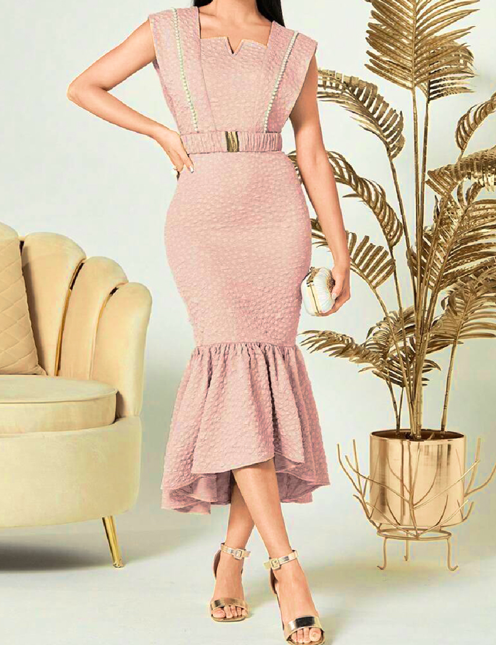 Rochie medie SHEIN, roz
