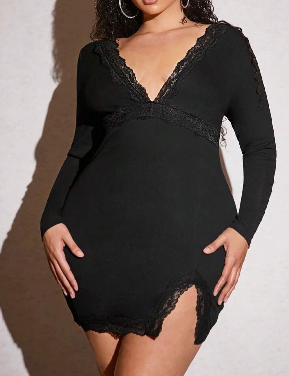 Rochie scurta SHEIN CURVE, negru - 1 | YEO