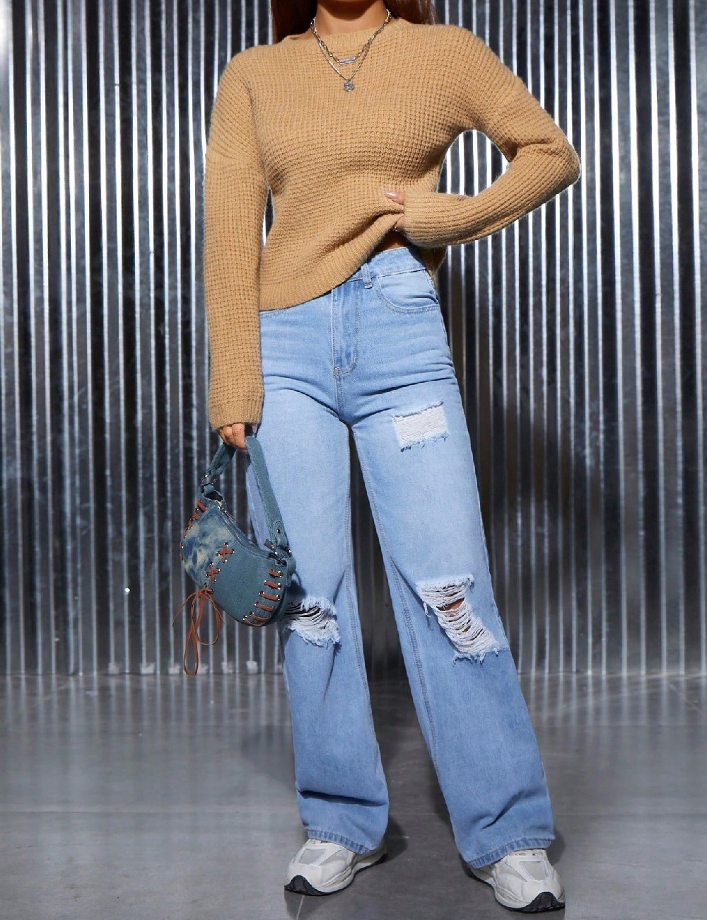 Pulover SHEIN, maro - 1 | YEO
