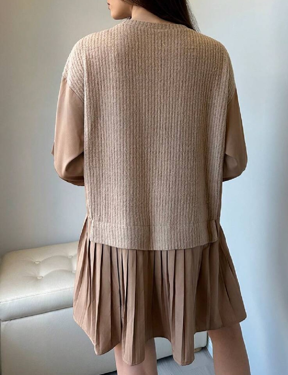 Rochie scurta SHEIN, maro deschis - 1 | YEO