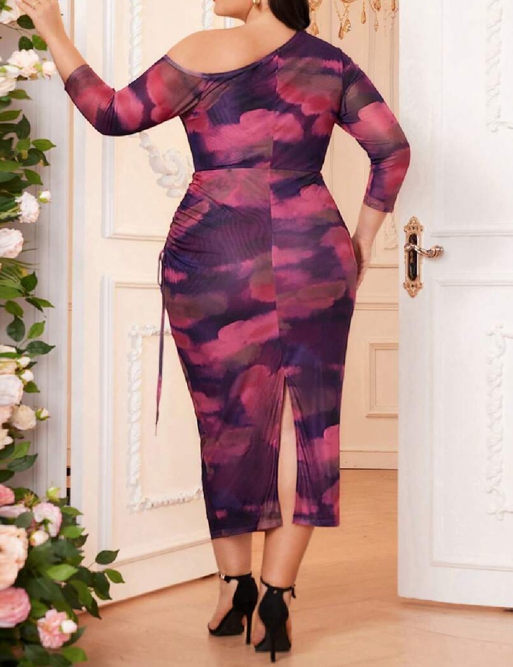 Rochie medie SHEIN CURVE, roz - 1 | YEO