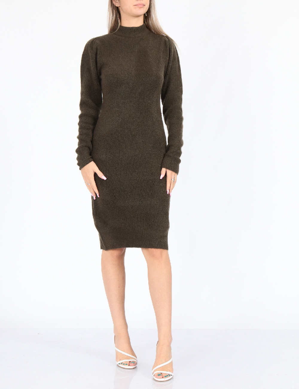 Rochie medie Pieces, verde