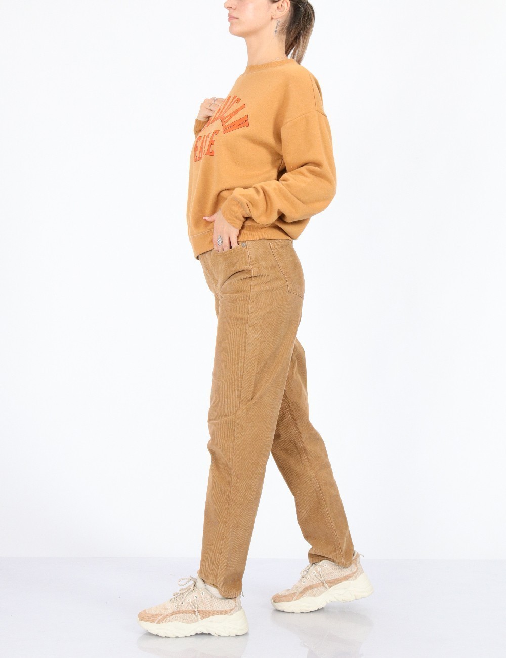 Pantaloni American Eagle, maro - 1 | YEO