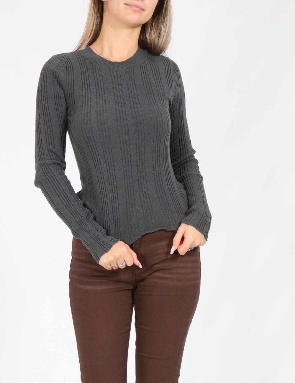 Bluza American Eagle, gri - 1 | YEO