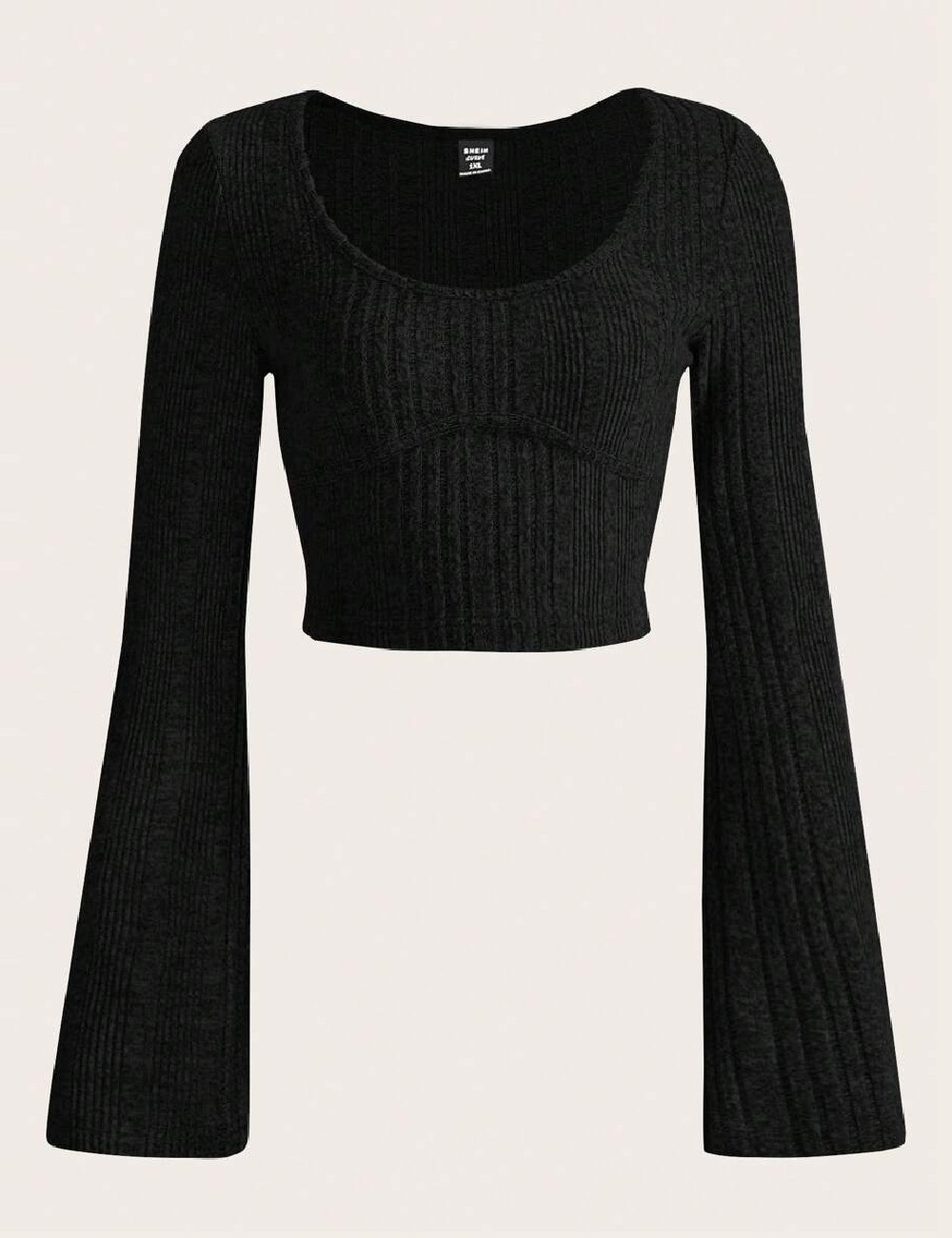Top SHEIN CURVE, negru - 1 | YEO