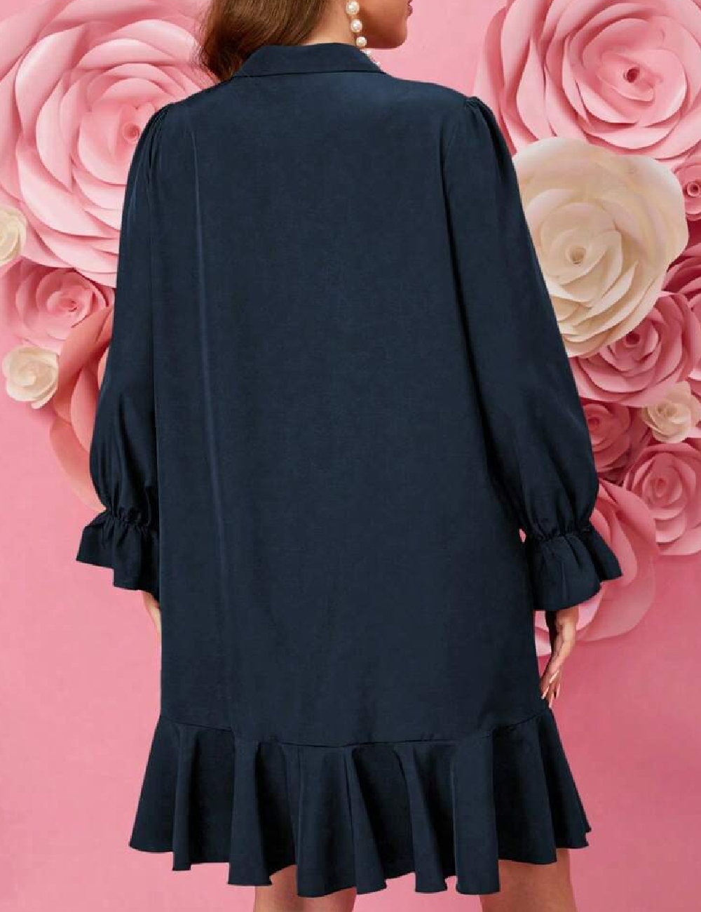 Rochie scurta SHEIN CURVE, bleumarin - 1 | YEO