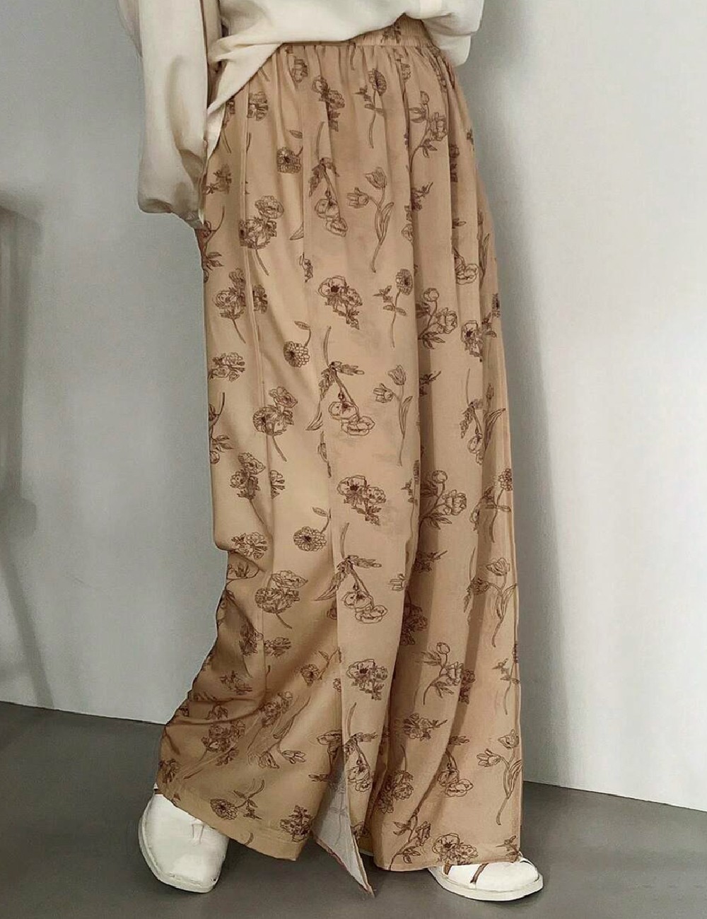 Pantaloni SHEIN, crem - 1 | YEO