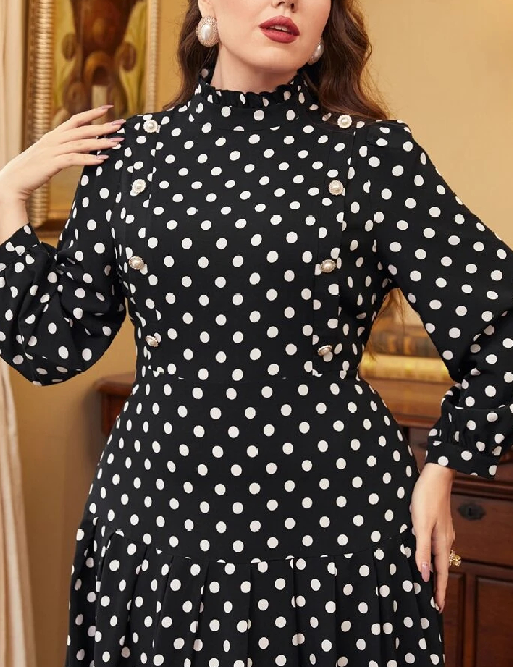 Rochie medie SHEIN CURVE, negru - 1 | YEO