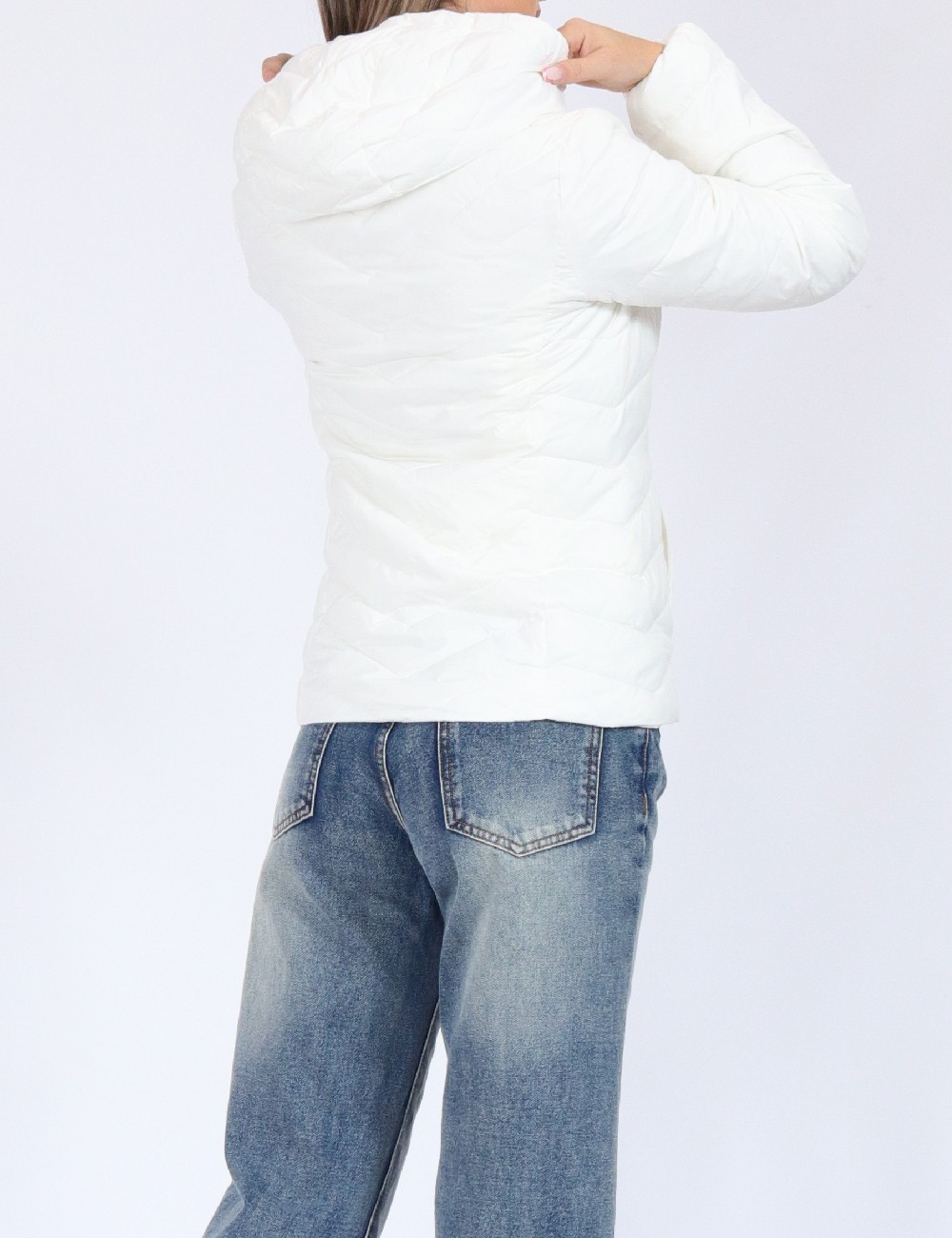 Geaca Stradivarius, alb - 1 | YEO