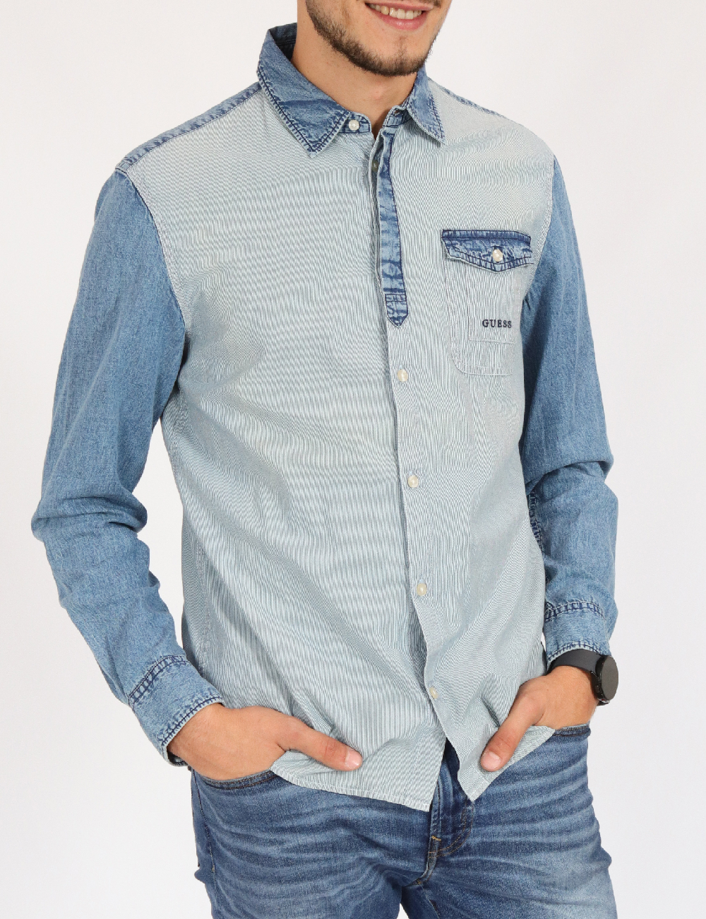 Camasa Guess, albastru
