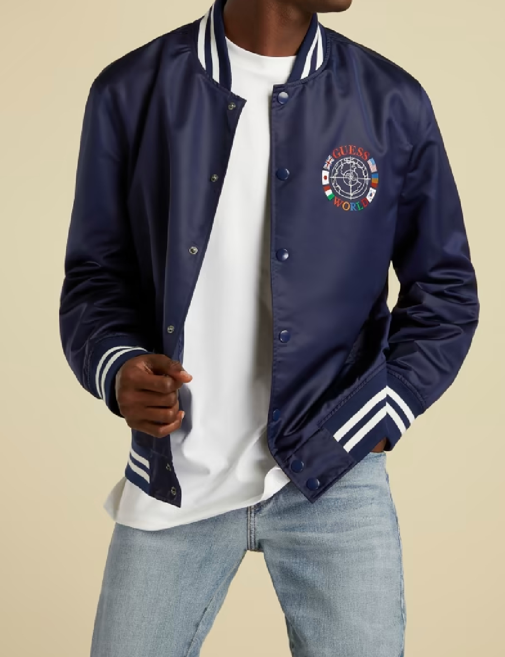 Geaca Guess, bleumarin