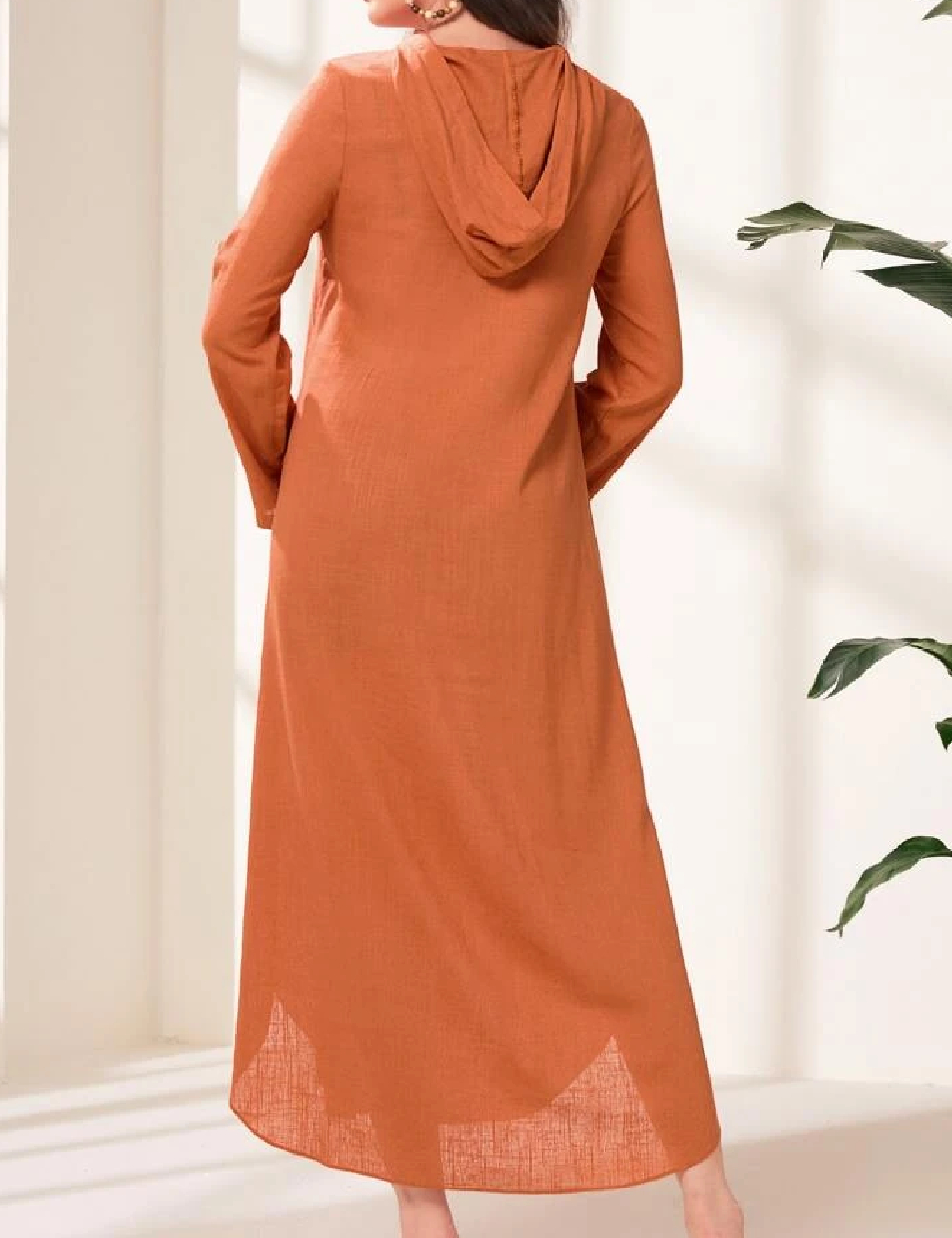 Rochie lunga SHEIN, caramiziu - 1 | YEO