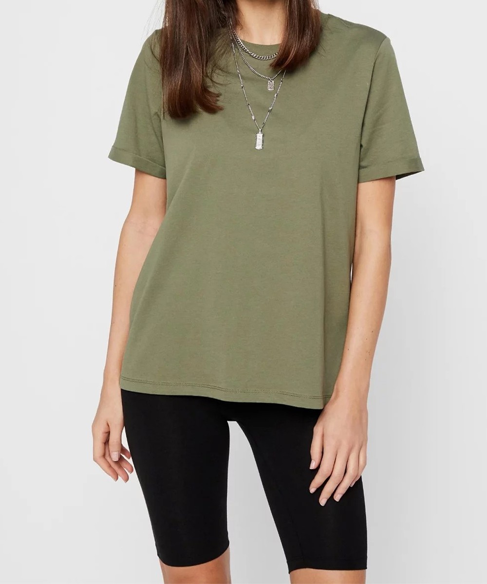 Tricou Pieces, kaki, M