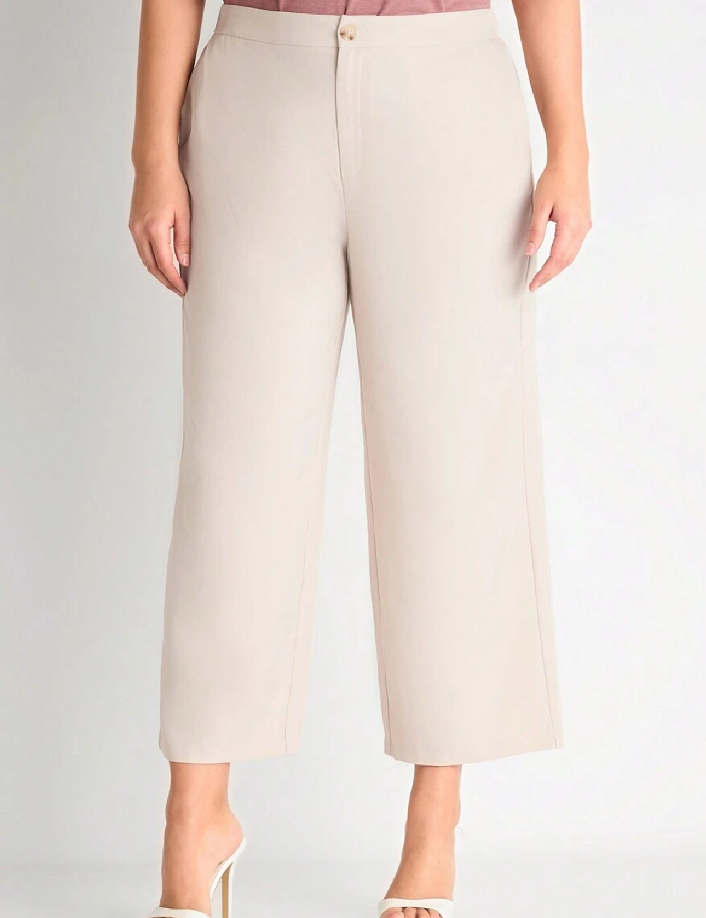 Pantaloni SHEIN CURVE, crem