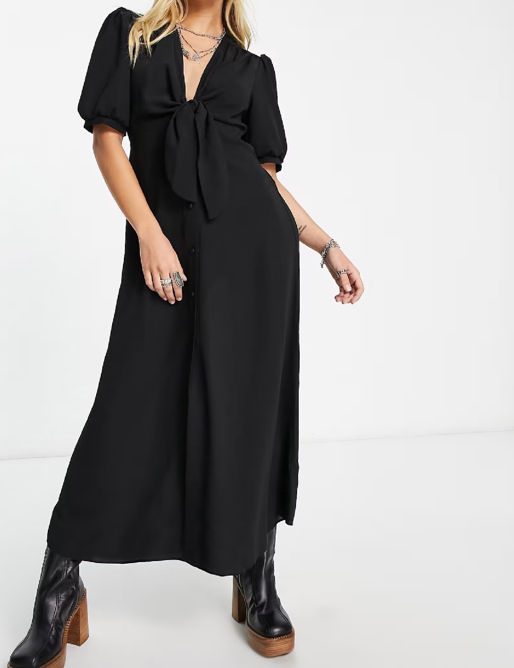Rochie lunga ASOS, negru - 1 | YEO